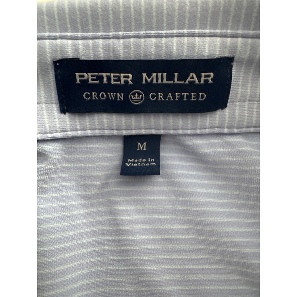Peter Millar Crown Crafted Mens Polo Shirt VINTAGE CLUB  Stripe Size M Golf - Picture 3 of 7